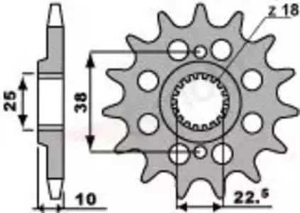 Ritzel PBR Stahlkettenrad vorne  2200 15Z Größe 520 JTF403-15 - 22001518NC