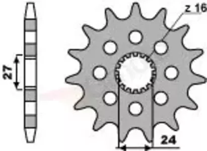 Främre kedjehjul i stål PBR 2190 15Z storlek 530 JTF423-15 - 21901518NC