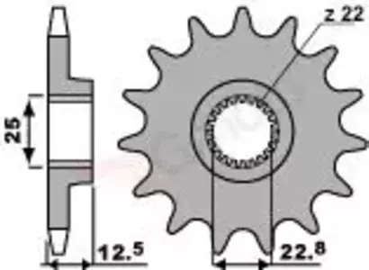 Främre kedjehjul i stål PBR 2180 13Z storlek 520 JTF3221-13-1