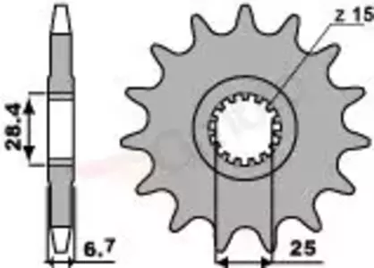 Pignone anteriore in acciaio PBR 2168 14Z misura 520 JTF1592-14 - 21681418NC