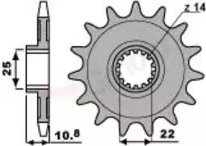 PBR 2145 15Z främre kedjehjul i stål storlek 520 JTF707-15 - 21451518NC