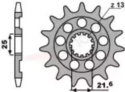 PBR 2141 13Z stål framhjul storlek 520 JTF1565-13 - 21411318NC