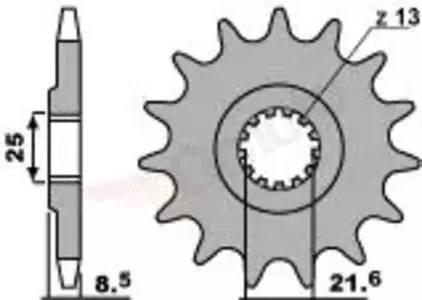 Ritzel PBR Stahlkettenrad vorne  2137 16Z Größe 525 JTF1537-16 - 21371618NC