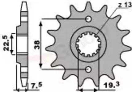 Ritzel PBR Stahlkettenrad vorne  2116 14Z Größe 520 JTF1401-14 - 21161418NC