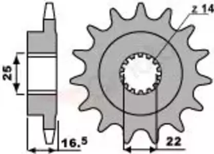 Ritzel PBR Stahlkettenrad vorne  2114 15Z Größe 525 JTF741-15 - 21141518NC