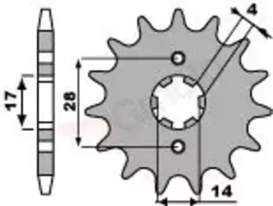 Ritzel PBR Stahlkettenrad vorne  2107 12Z Größe 420 JTF1127-12 - 21071218NC