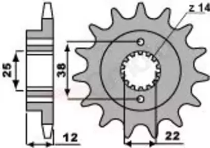 Ritzel PBR Stahlkettenrad vorne  2104 15Z Größe 520 JTF739-15 Cagiva Elefant 900 00-01 - 21041518NC