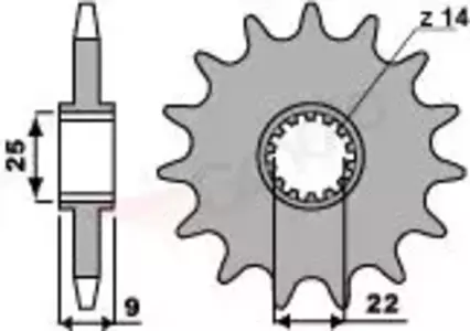 Ritzel PBR Stahlkettenrad vorne  2097 14Z Größe 520 MV Augusta 750 F4 - 20971418NC