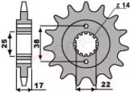 Ritzel PBR Stahlkettenrad vorne  2094 15Z Größe 520 JTF736-15 - 20941518NC