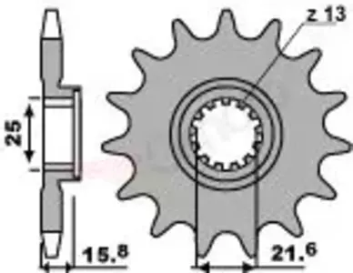 Ritzel PBR Stahlkettenrad vorne  2093 15Z Größe 525 JTF1535-15 - 20931518NC