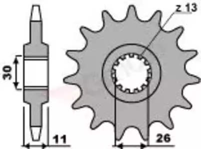 Ritzel PBR Stahlkettenrad vorne  2091 16Z Größe 525 JTF1591-16 - 20911618NC