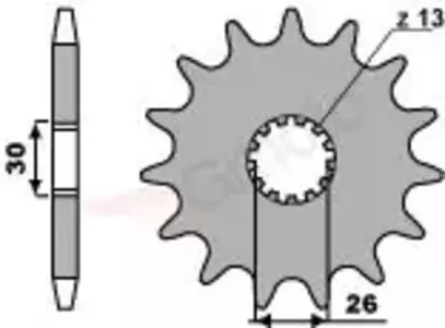 Ritzel PBR Stahlkettenrad vorne  2090 17Z Größe 530 JTF1180-17 - 20901718NC