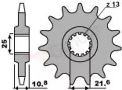 Främre kedjehjul i stål PBR 2086 17Z storlek 525 JTF1586-17-1