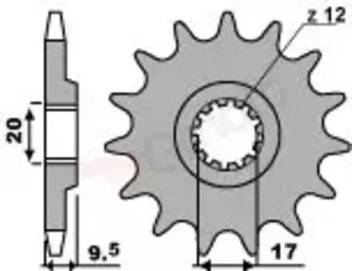 Främre kedjehjul i stål PBR 2084 11Z storlek 428 JTF1905-11 - 20841118NC
