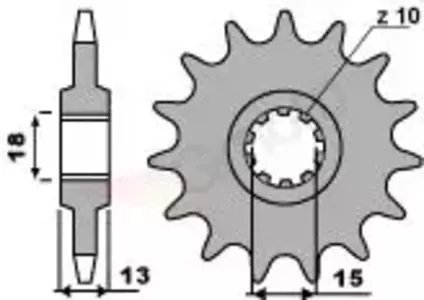 Ritzel PBR Stahlkettenrad vorne  2081 12Z Größe 428 Fantic 50/80 90-97 - 20811218NC