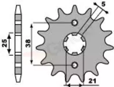 Ritzel PBR Stahlkettenrad vorne  2076 13Z Größe 520 JTF 1573-13 - 20761318NC