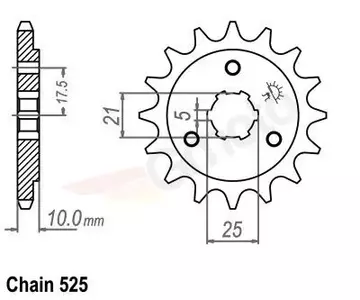 Ritzel PBR Stahlkettenrad vorne  2069 14Z Größe 525 JTF1448-14-1