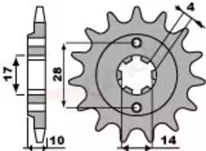 Främre kedjehjul stål PBR 2065 12Z storlek 420 JTF1129 - 20651218NC
