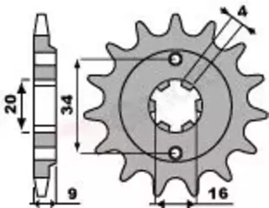 Ritzel PBR Stahlkettenrad vorne  2062 13Z  Größe 520 JTF1554-13 - 20621318NC