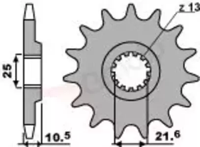 PBR 2061 13Z främre kedjehjul i stål storlek 520 JTF1503-13 - 20611318NC
