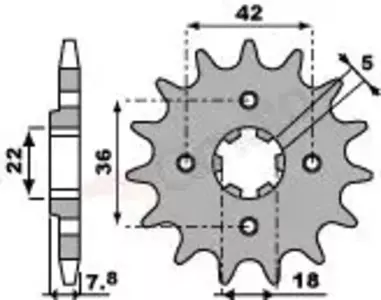 Ritzel PBR Stahlkettenrad vorne  2052 15Z Größe 520 JTF431-15 - 20521518NC