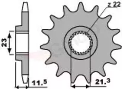 PBR 2051 14Z främre kedjehjul i stål storlek 520 JTF583-14 - 20511418NC