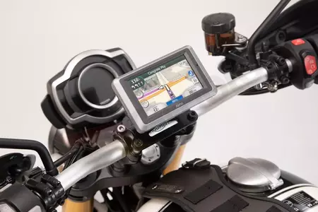 Soporte GPS para manillar SW-Motech modelos Honda Suzuki Triumph negro - GPS.11.646.10202/B