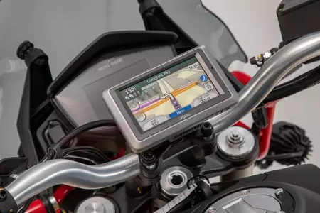 SW-Motech Moto Guzzi V85 TT 19- svart GPS-fäste på styret-1