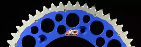 Zadné reťazové koleso Renthal Twinring 2240-520-50GPBU 50Z modré-3