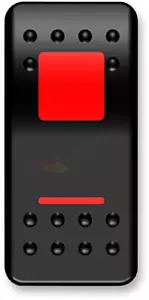Moose Utility piederumu slēdzis melns / sarkans LED - MOOSE PWR-GNR 