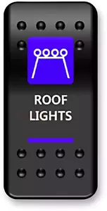 "Moose Utility" stogo žibintų priedų jungiklis juodas/mėlynas/baltas LED - MOOSE RFL-PWR 