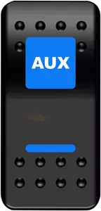 Prepínač AUX ATV Moose Utility modrý - AUX-PWR 