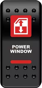 Interrupteur de fenêtre Moose Utility ATV noir/rouge - WIN-PWR-R 