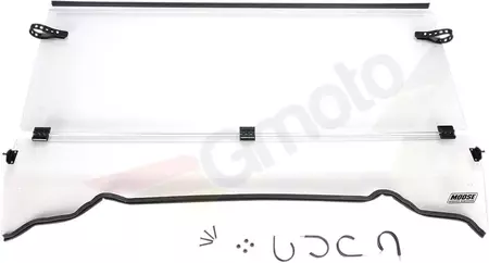 UTV Moose Utility salokāms vējstikls caurspīdīgs polikarbonāts - LEMA100-0012 