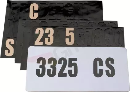 Moose Komplet nalepk za registrske tablice črno-bele barve - M-01005 