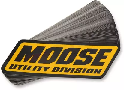 Naklejki z logo Moose Utility Division 13 cm x 51 mm 100 sztuk - MUDSTKRA 
