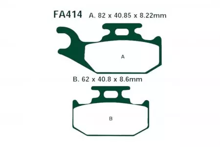 Zavorne ploščice EBC FA 414 TT (2 kosa) - FA414TT
