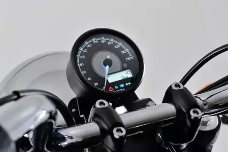 Speedometer Daytona Velona 80 260 KM/H MPH hvidt lys LED sort-2