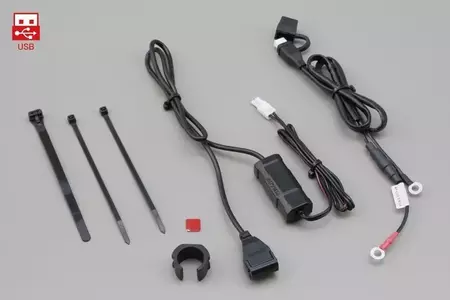 Napájací zdroj Daytona s 1 portom USB na kábli na riadidlách - 87237