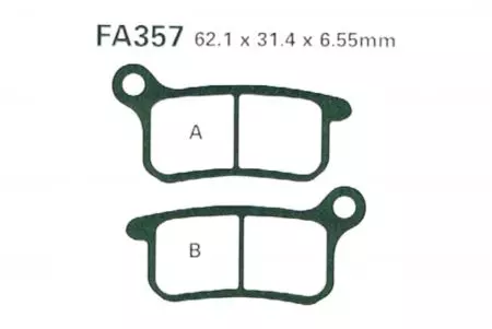 Plaquettes de frein EBC FA 357 R (2 pièces) - FA357R