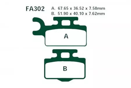 Plăcuțe de frână EBC FA 302 TT (2 buc.) - FA302TT