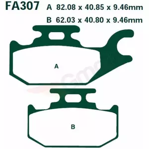 Plaquettes de frein EBC FA 307 TT (2 pièces)-2