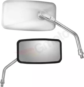 Stačiakampio formos veidrodis iš nerūdijančio plieno, sidabro spalvos