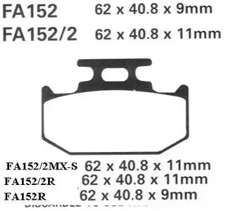 Plaquettes de frein EBC FA 152 R (2 pièces)-2