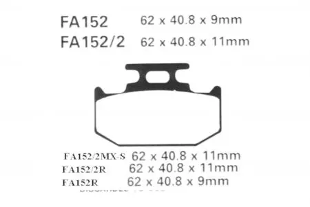 Zavorne ploščice EBC FA 152/2 R (2 kosa) - FA152/2R