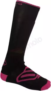 Arctiva moteriškos aukštos kojinės juodos ir rožinės spalvos S/M-1