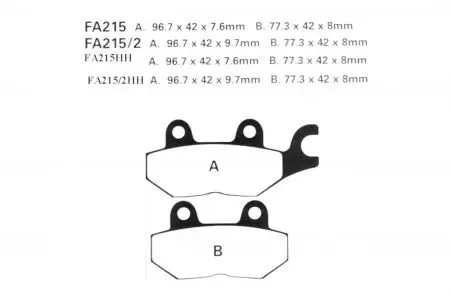 EBC FA 215/2 piduriklotsid (2 tk) - FA215/2