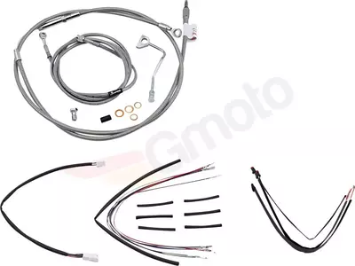 Комплект стоманени оплетени кабели Burly Brand сребро - B30-1159