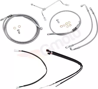 Комплект стоманени оплетени кабели Burly Brand сребро - B30-1164