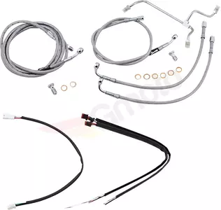 Комплект стоманени оплетени кабели Burly Brand сребро - B30-1165